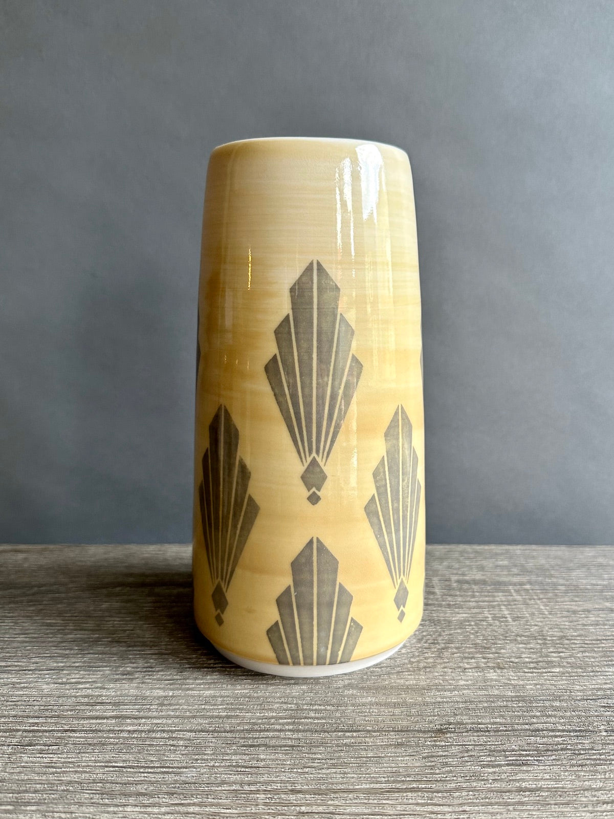 Harvest Gold Deco Vase