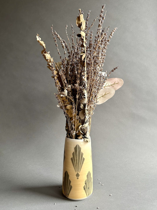 Small Harvest Gold Deco Vase